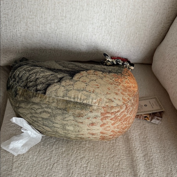 Beaded Chicken Embellished Seasonal Novelty Plush Pillow by John Derian NWT - Picture 9 of 9